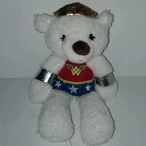 Gund DC Comics Wonder Woman Plush Teddy Bear White Stuffed Animal Toy